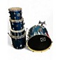 Used Dixon 5 Piece SPARK OCEAN BLUE SPARKLE Drum Kit thumbnail