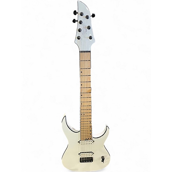 Used 2020s Schecter Guitar Research KM-7 MK-III HYBRID Alpine White Solid Body Electric Guitar