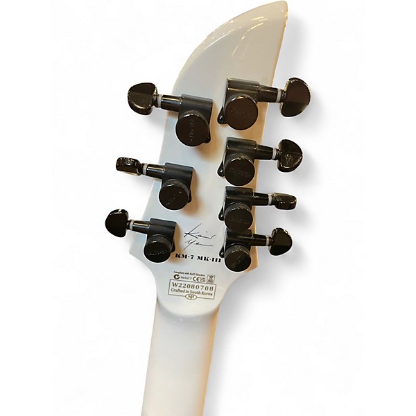 Used 2020s Schecter Guitar Research KM-7 MK-III HYBRID Alpine White Solid Body Electric Guitar