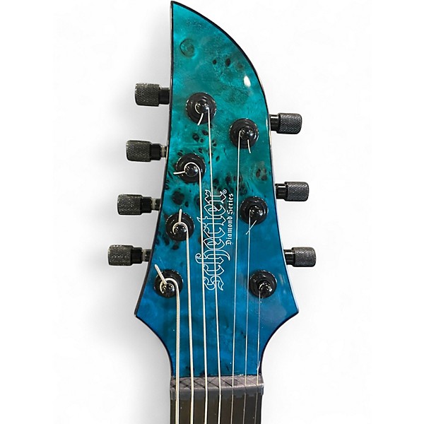 Used Schecter Guitar Research KM-7 MK-III HYBRID LAGOON FADE Solid Body Electric Guitar