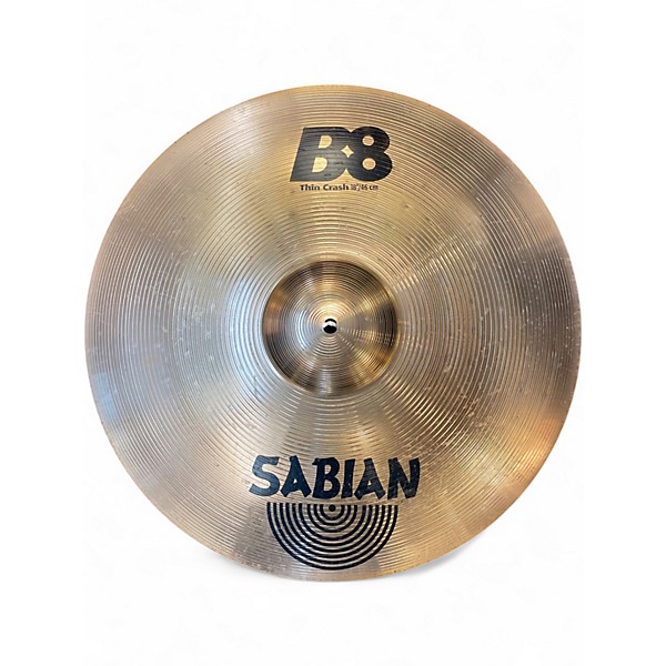 Used SABIAN 18in B8 Thin Crash Cymbal