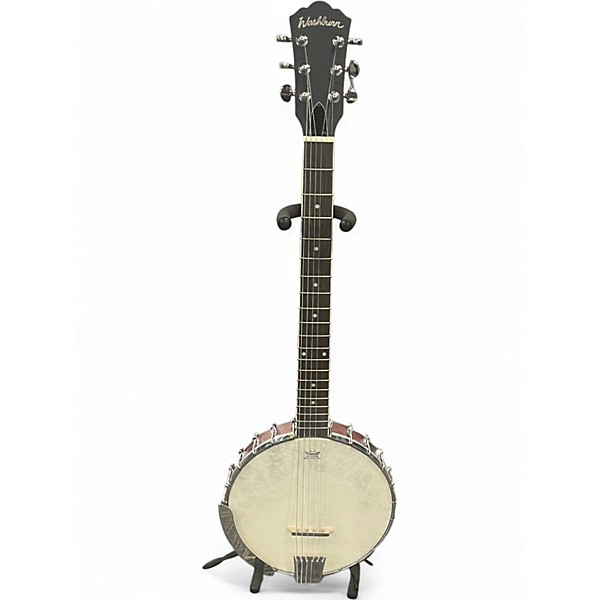 Used Washburn B6-A Black and White Banjo