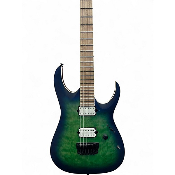 Used Ibanez RGAIX6MQM SURREAL BLUE BURST Solid Body Electric Guitar