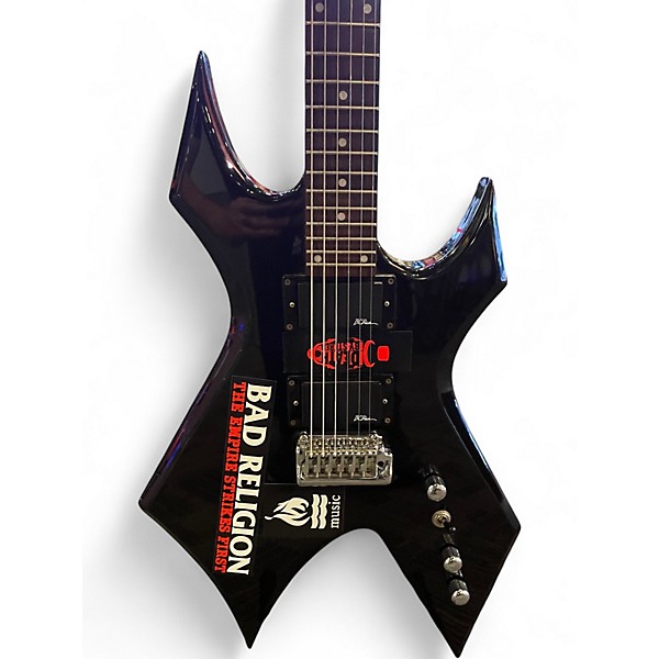 Used B.C. Rich PLATINUM SERIES WARLOCK Black Solid Body Electric Guitar