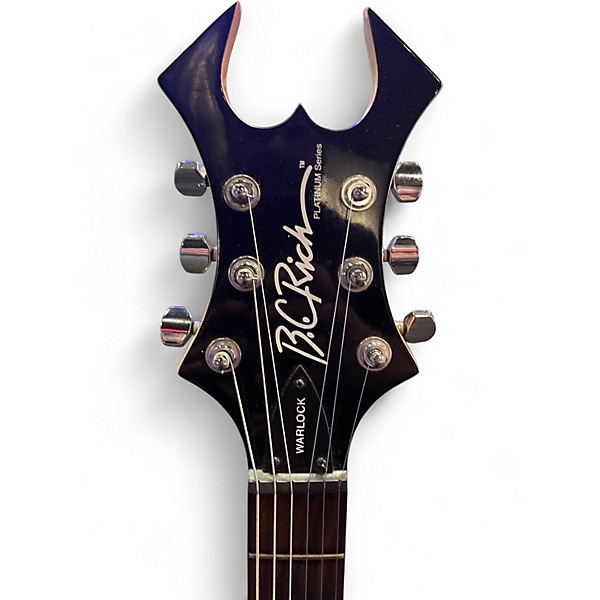 Used B.C. Rich PLATINUM SERIES WARLOCK Black Solid Body Electric Guitar