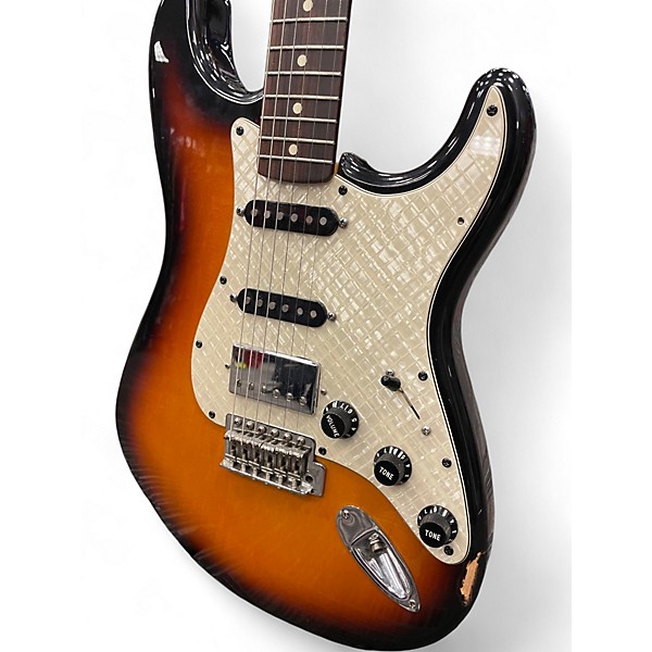 Used Fender Standard Stratocaster HSS 2 Tone Sunburst Solid Body Electric Guitar