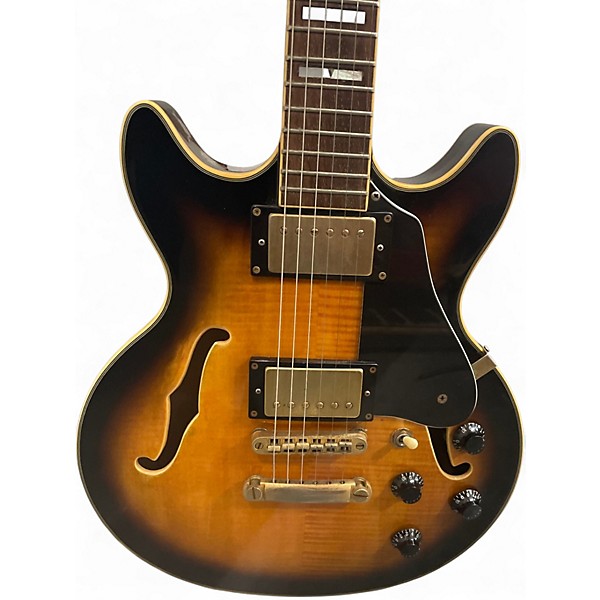 Used Jay Turser JT134DC Sunburst Hollow Body Electric Guitar