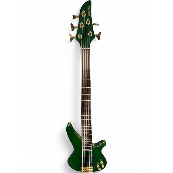 Used Yamaha RBX765A Trans Green Electric Bass Guitar