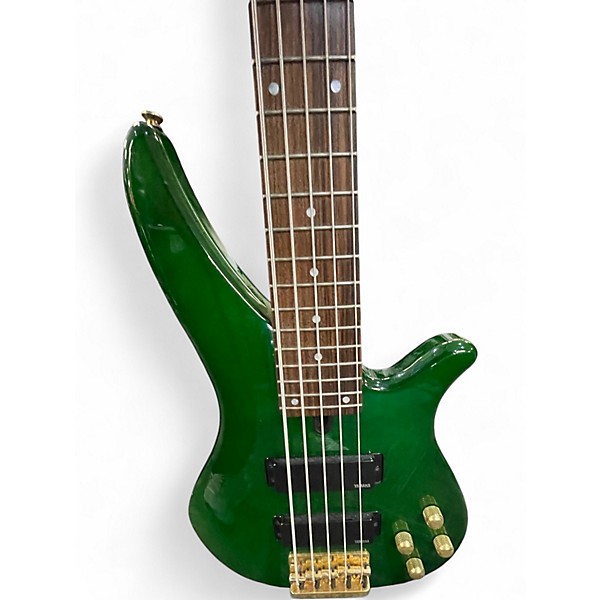 Used Yamaha RBX765A Trans Green Electric Bass Guitar