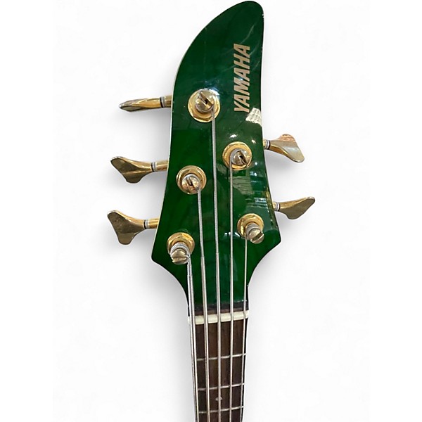 Used Yamaha RBX765A Trans Green Electric Bass Guitar