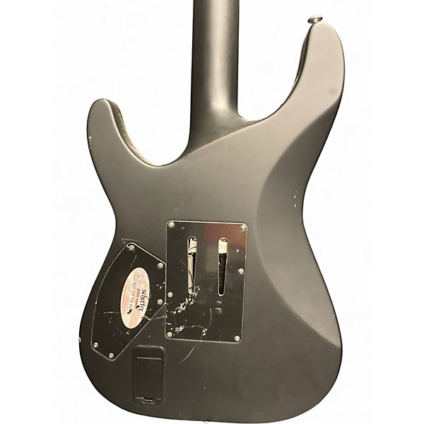 Used Schecter Guitar Research Damien Platinum 6 Floyd Rose Black Solid Body Electric Guitar