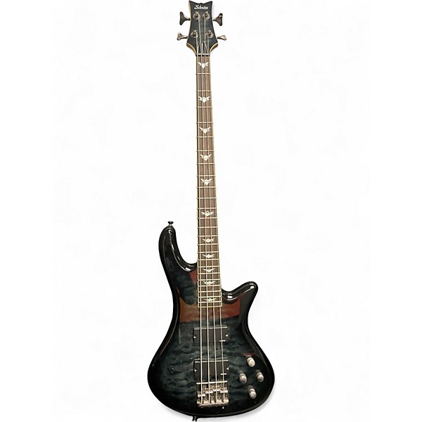 Used Schecter Guitar Research Omen 4 String Trans Black Electric Bass Guitar