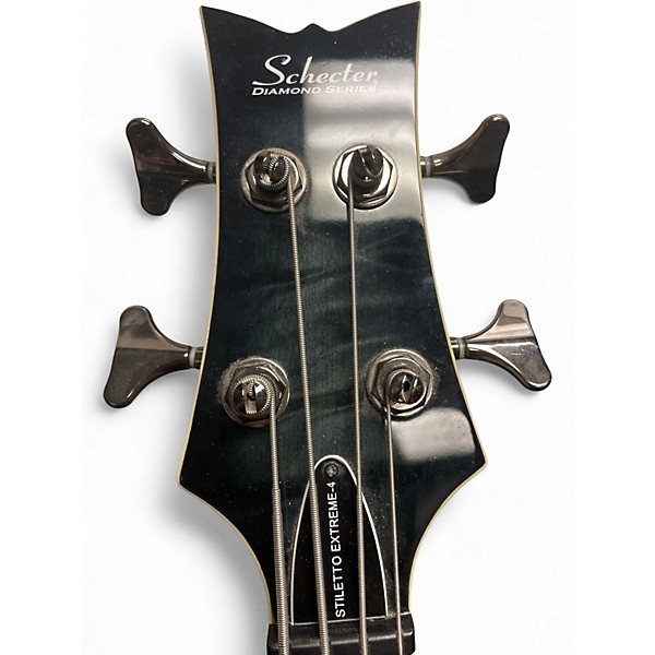 Used Schecter Guitar Research Omen 4 String Trans Black Electric Bass Guitar
