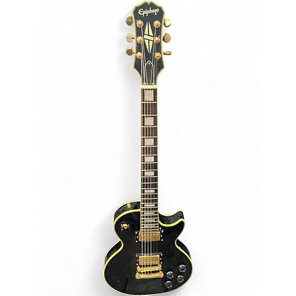 Used Epiphone Les Paul Custom Black Solid Body Electric Guitar