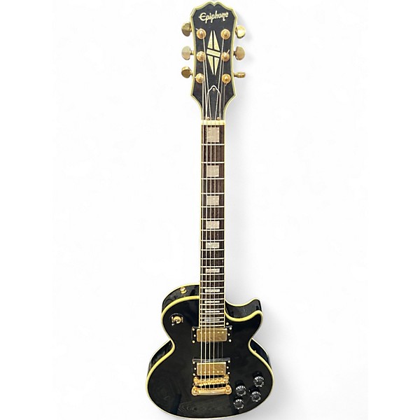 Used Epiphone Les Paul Custom Black Solid Body Electric Guitar