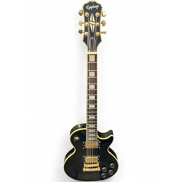 Used Epiphone Les Paul Custom Black Solid Body Electric Guitar