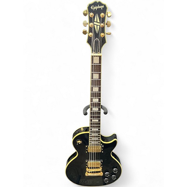 Used Epiphone Les Paul Custom Black Solid Body Electric Guitar