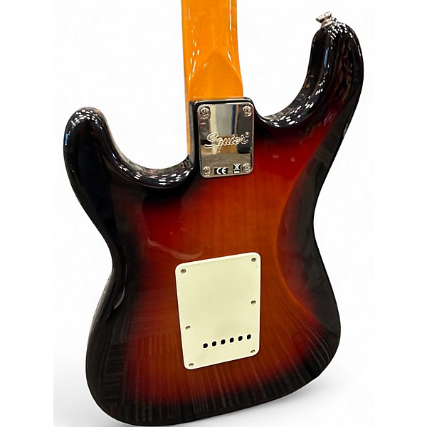 Used Squier Standard Stratocaster 3 Color Sunburst Solid Body Electric Guitar