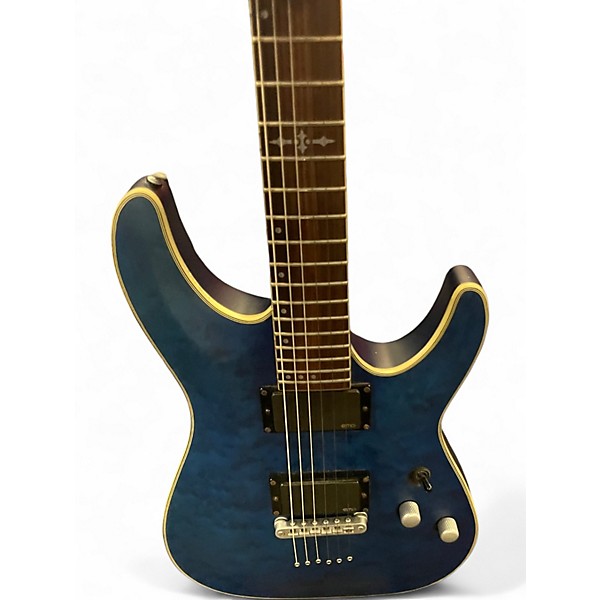 Used Schecter Guitar Research C1 Platinum Blue Solid Body Electric Guitar