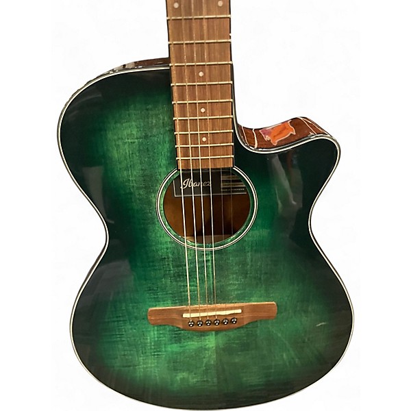 Used Ibanez AEG70 Emerald Green Acoustic Electric Guitar