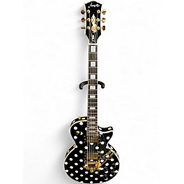 Used Firefly elite Black With White Polka Dots Solid Body Electric Guitar
