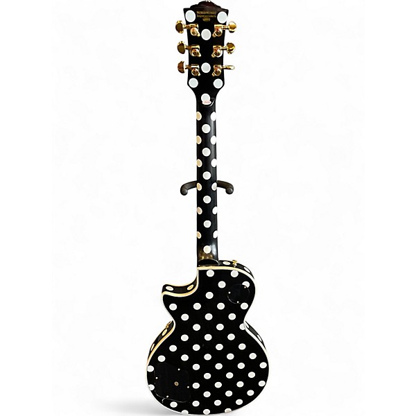 Used Firefly elite Black With White Polka Dots Solid Body Electric Guitar