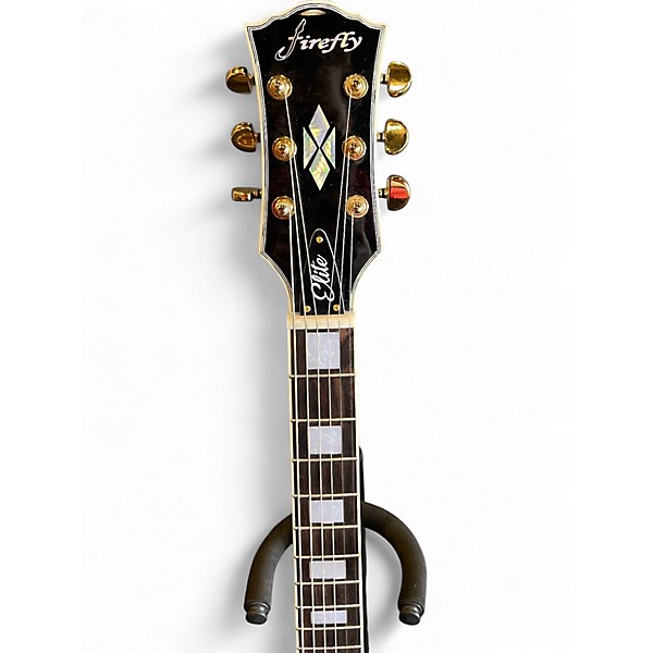 Used Firefly elite Black With White Polka Dots Solid Body Electric Guitar