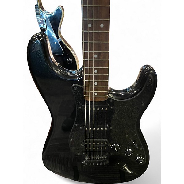 Used Squier Standard Stratocaster Black Solid Body Electric Guitar