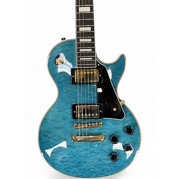 Used Epiphone Les Paul Custom Ocean Blue Solid Body Electric Guitar