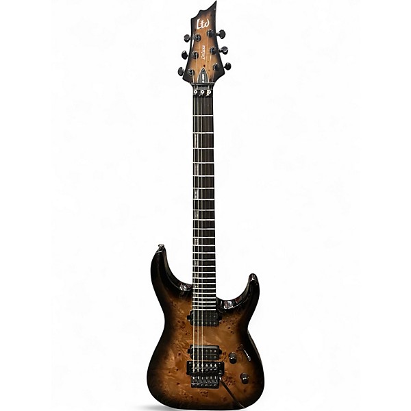 Used ESP LTD H1001QM Deluxe Floyd Rose Desert Sand Solid Body Electric Guitar