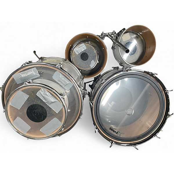 Vintage 1980s Ludwig 6 Piece big beat Classic White Drum Kit