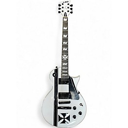 Used ESP LTD James Hetfield Signature Iron Cross Snow White Solid Body Electric Guitar