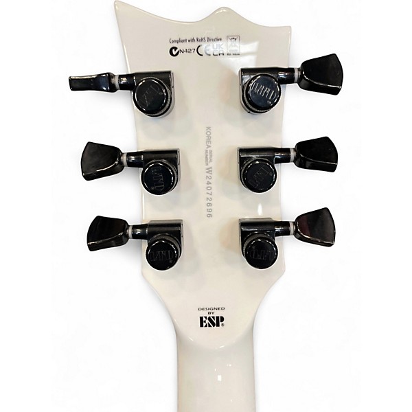 Used ESP LTD James Hetfield Signature Iron Cross Snow White Solid Body Electric Guitar