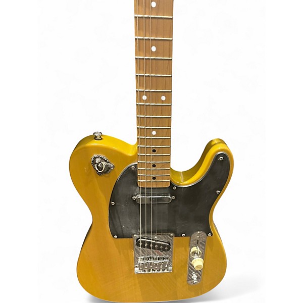 Used Squier Affinity Telecaster Black and Yellow Solid Body Electric Guitar