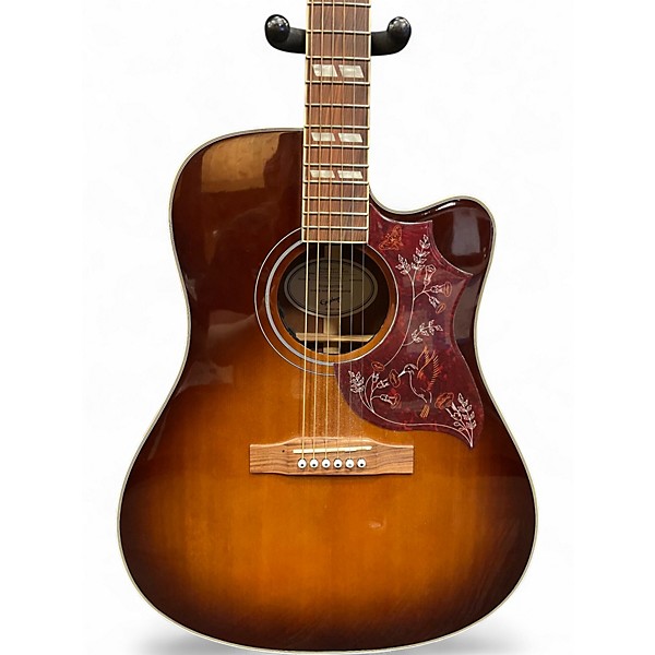 Used Epiphone hummingbird performer pro Vintage Sunburst Acoustic Electric Guitar