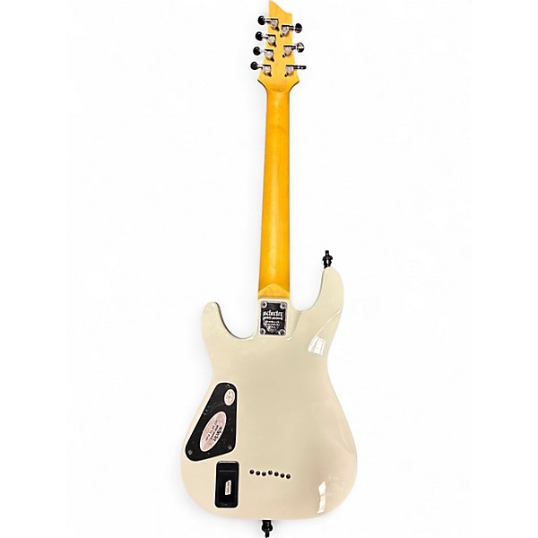 Used Schecter Guitar Research Demon 7 String White Solid Body Electric Guitar