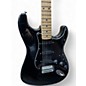 Vintage 1980s Squier Stratocaster Black Solid Body Electric Guitar
