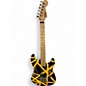 Used EVH Striped Series Electric Guitar Black Yellow Stripes Solid Body Electric Guitar thumbnail