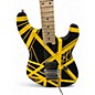 Used EVH Striped Series Electric Guitar Black Yellow Stripes Solid Body Electric Guitar