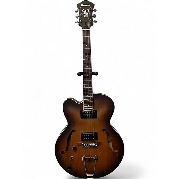 Used Ibanez AF55T Left Handed Flat Tobacco Hollow Body Electric Guitar