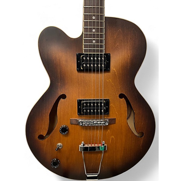 Used Ibanez AF55T Left Handed Flat Tobacco Hollow Body Electric Guitar