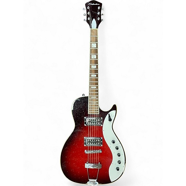 Used Silvertone JUPITER 1423 REISSUE REDBURST Solid Body Electric Guitar