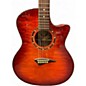 Used Dean EQA TCS Red to Black Fade Acoustic Guitar