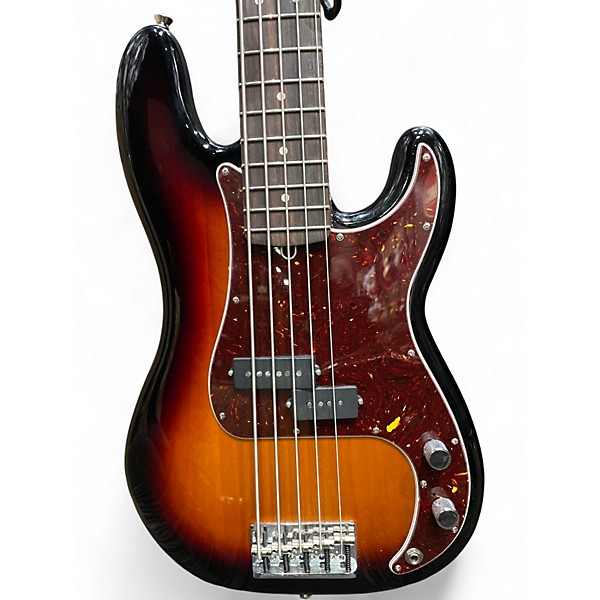 Used Fender AMERICAN PROFESSIONAL II 5-STRING PRECISION BASS Sunburst Electric Bass Guitar