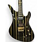 Used Schecter Guitar Research Synyster Gates Signature Custom S Black and Gold Solid Body Electric Guitar