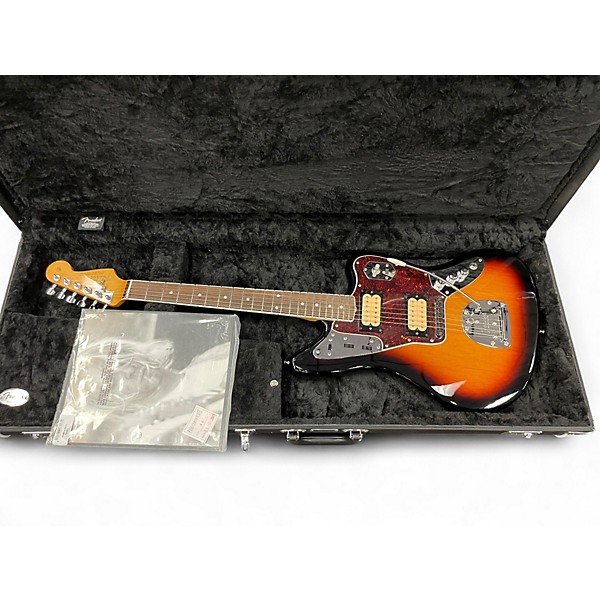 Used Fender Kurt Cobain Signature Jaguar 3 Color Sunburst Solid Body Electric Guitar