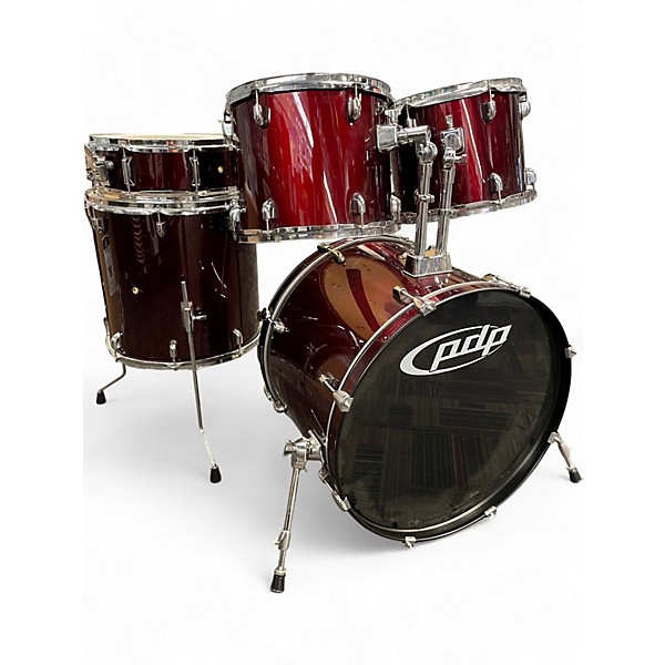 Used PDP by DW 5 Piece EZ Wine Red Drum Kit