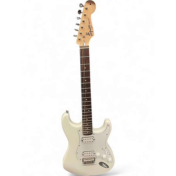 Used Squier Bullet Stratocaster HH White Solid Body Electric Guitar