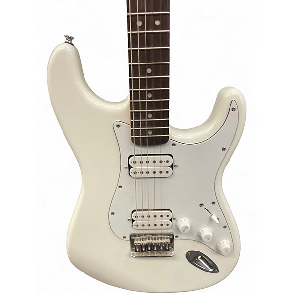 Used Squier Bullet Stratocaster HH White Solid Body Electric Guitar