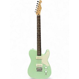 Used Squier Paranormal Baritone Cabronita Telecaster Surf Green Solid Body Electric Guitar